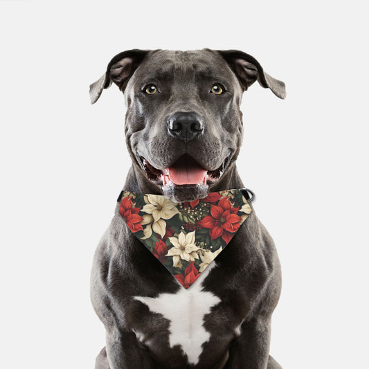 Poinsettia Pet Bandana (LG & XL)